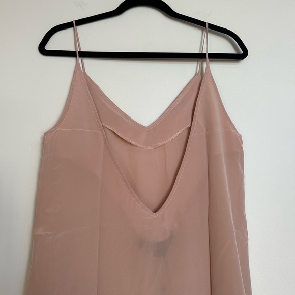 Canal + Bowery Blush Silk Slip Maxi Dress Size Medium NEW NWT - Picture 3 of 8